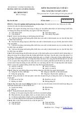 Đề thi Học kì 1 KTPL 11 năm 2025-2026 trường THPT số 1 Lê Hồng Phong (Đắk Lắk)